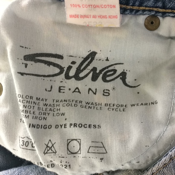 ❤️Silver brand distressed/embellished long shorts - Picture 6 of 8